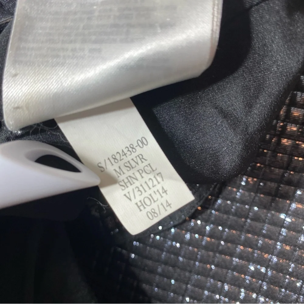 Banana Republic Monogram Metallic Textured Skirt Size 10 Luxe Cocktail